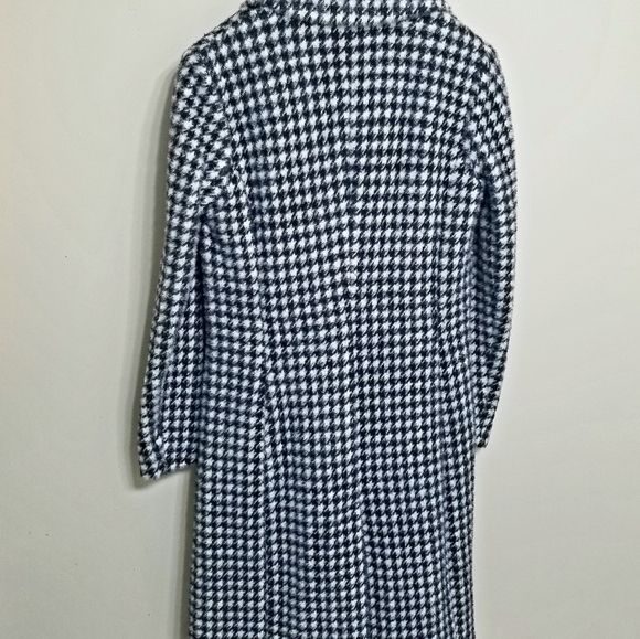 BCBGMAXAZRIA Houndstooth Double Breasted Coat -XXS - Black & White New with Tag - Picture 2 of 5